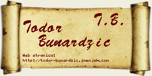Todor Bunardžić vizit kartica